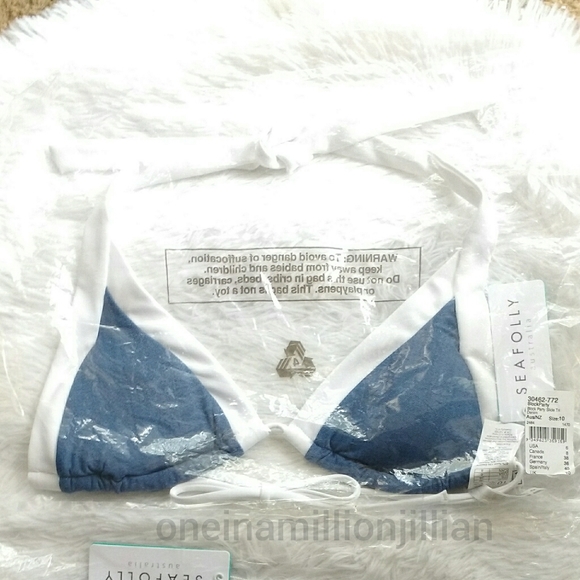 Seafolly Block Party Bikini Swim Top/Bottom - Picture 8 of 11